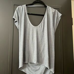 M Grey Lululemon Open Back Tee